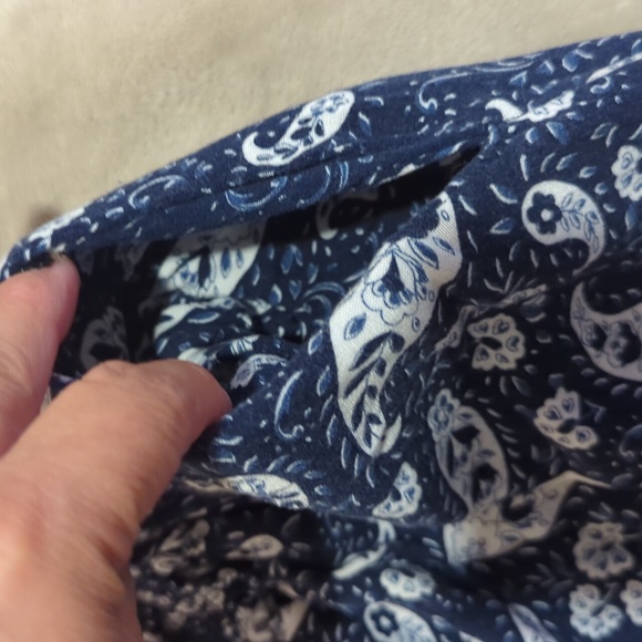 Rayron elastic waist flared bottom pants - Picture 3 of 8